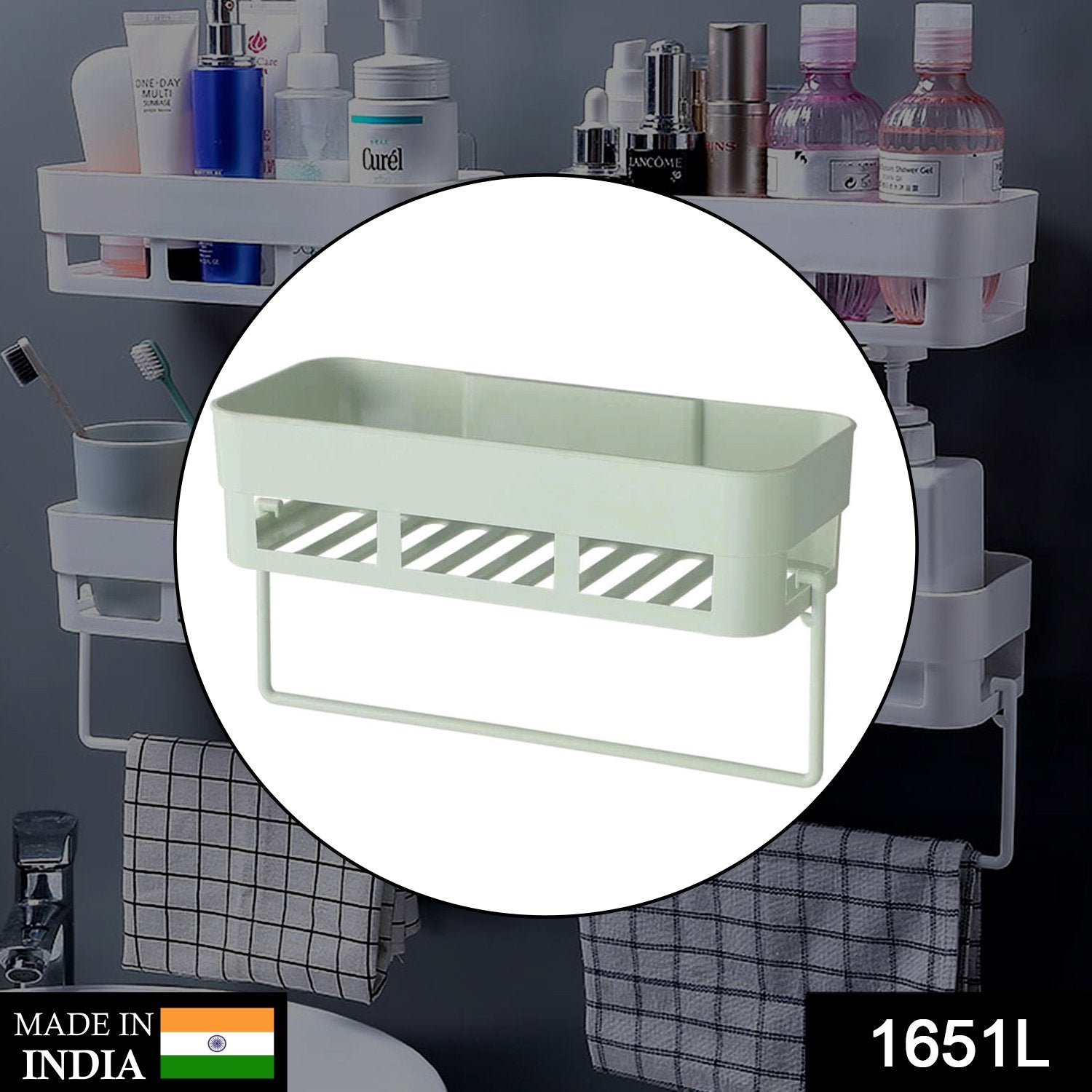 1651L Multipurpose Kitchen Bathroom Shelf Wall Holder Storage Rack Bathroom 1651L Multipurpose Kitchen Bathroom Shelf Wall Holder Storage Rack Bathroom